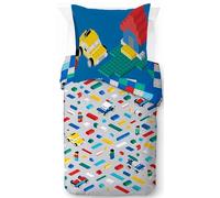 Jay Franco Lego Ensemble Housse de Couette - Linge de Lit Ultra Doux pour Enfants avec Taie d’Oreiller, Housse Seulement (Garnissage Non Inclus), Multicolore, 2 Pièces Simple