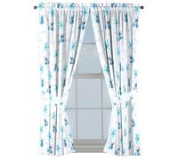 Jay Franco Lot de 2 rideaux de fenêtre pour chambre d'enfant avec 2 embrasses, blanc - Lilo et Stitch, 106,7 cm de large x 160 cm de long