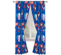 Jay Franco Lot de 4 rideaux de fentre pour chambre d'enfant avec 2 embrasses Bleu Spidey et ses incroyables amis 106,7 cm de large x 213,4 cm