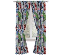 Jay Franco Lot de 4 rideaux de fentre pour chambre d'enfant avec 2 embrasses Gris Avengers 106,7 cm de large x 213,4 cm de long (lot de 2)