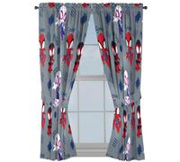 Jay Franco Lot de 4 rideaux de fentre pour chambre d'enfant avec 2 embrasses Gris Spidey et ses incroyables amis 106,7 cm de large x 160 cm de