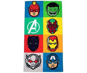 Jay Franco Marvel Avengers Pop - Serviette de Plage Extra Large - 86x162 cm - 100% Coton