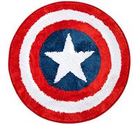 Jay Franco Marvel Avengers Shields Tufted Rug Tufted Cotton Bath Rug, Kids Bath (Official Marvel Product)
