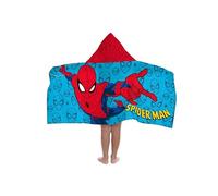 Jay Franco Marvel Spider-Man - Serviette Cape De Bain À Capuche 56 × 56 cm pour Enfants, Ultra Douce pour Bain, Plage, Piscine Et Voyage, Produit sous Licence Officielle, Bleu