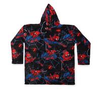 Jay Franco Marvel Spiderman - Couverture-housse pour adulte - Couverture-housse extra-large en peluche avec doublure, poche, sous licence officielle, noir, 34x38