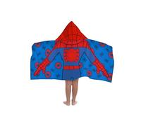Jay Franco Marvel Spidey Et Ses Fantastiques Amis - Serviette Cape De Bain À Capuche 56 × 56 cm pour Enfants, Ultra Douce pour Bain, Plage, Piscine Et Voyage, Produit sous Licence Officielle, Bleu