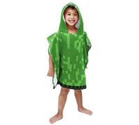 Jay Franco Minecraft Creeper Poncho à Capuche - Soft et Absorbant - 56x56 cm - 100% Coton
