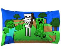 Jay Franco Minecraft Mode Creative Taie d'oreiller réversibles Enfant 50x70 cm, 100% Coton