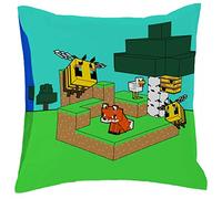 Jay Franco Minecraft Mode Creative Taie d'oreiller réversibles Enfant 80x80 cm, 100% Coton