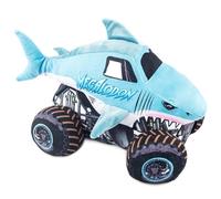Jay Franco Monster Jam Megalodon Oreiller en peluche douce pour enfant 32 cm Bleu