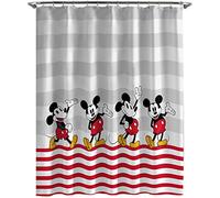 Jay Franco Rideau de douche Disney Mickey Mouse Hello There en tissu facile d'entretien pour enfant (produit officiel Disney)