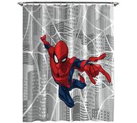 Jay Franco Rideau de douche Marvel Spiderman City Web et tissu facile d'entretien pour enfants (produit officiel Marvel)