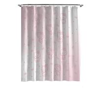 Jay Franco Sanrio Hello Kitty Rideau de douche Rose Ombre toiles Kawaii Salle de bain D?cor 70 x 72 pouces Rideau en tissu lavable