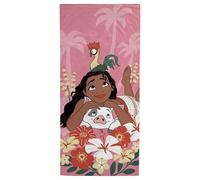 Jay Franco Serviette de Plage Kids Disney Moana 100% Coton - 71 x 147 cm, Ultra-Douce, pour Le Bain, la Piscine et Les Voyages, Produit sous Licence Officielle, Rose
