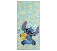 Jay Franco Serviette Enfant Disney Lilo et Stitch - pour Le Bain, la Plage et la Piscine - 100% Coton, 71 x 147 cm - Serviette de Plage Fille ou garçon Stitch Tenant Un Ananas