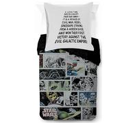 Jay Franco Star Wars Darth Vader Parure de lit pour enfant avec taie d'oreiller Housse de couette uniquement (rembourrage non inclus), Luke Skywalker, Chewbacca, R2-D2, Gris, 2 pièces pour lit simple