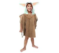 Jay Franco Star Wars Mandalorian Grogu (Bébé Yoda) Poncho à Capuche - Soft et Absorbant - 56x56 cm - 100% Coton