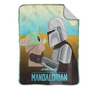 Jay Franco Star Wars Mandalorian Whoom - Couverture Sherpa Extra Douce - 130x150 cm - 100% Microfibre