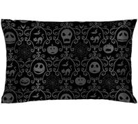 Jay Franco Taie d'oreiller en satin Disney L'Étrange Noël de monsieur Jack - Taille standard 127 x 190 cm Noir Premium