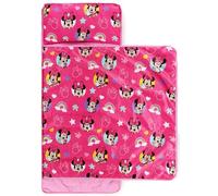 Jay Franco Tapis de Sieste Disney Minnie Mouse pour Enfant, Sac de Couchage Doux avec Oreiller intégré pour l’école, la crèche ou Les soirées Pyjama