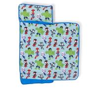 Jay Franco Tapis de Sieste Spidey et Ses Amis extraordinaires, Sac de Couchage Enfant Doux avec Oreiller intégré pour l’école, la crèche ou Les soirées Pyjama