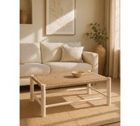 Jaya - table basse branche de teck et corde