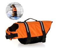 Jayboson Vetement Chien Gilet de Sauvetage, Buoyancy Aid Double Fastening Pet Dog Life Jacket with Velcro and Adjustable Buckle, Dog Floatation Vest,Pet Reflective Saver Preserver Life Vest (Size XL)
