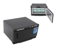 JAYEUW Chauffe-serviettes stérilisateur 25 l 206 W Sèche-serviettes avec lumière UV 70 ℃ Chauffe-serviettes chaudes 360° Désinfection tridimensionnelle pour salon de beauté, salle de bain, hôtel (noir