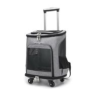 JAYEUW Sac à dos pour animal de compagnie - Avec roulettes - Avec poignée télescopique - Sac à dos pour chien et chat - Sac de transport pour chat jusqu'à 9 kg et petits chiens jusqu'à 7,5 kg - 34 x