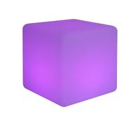JAYEUW Tabouret cube lumineux à 16 couleurs changeantes avec télécommande, lampe rechargeable et éclairage décoratif