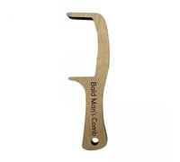 JAYIOLA 3x Accessoire de Toilettage En Bois pour Homme Chauve, Peigne et Brosse