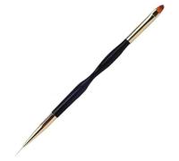 JAYIOLA 3x Double Tête Acrylique Nail Art Brush Pen Accueil Conseils Builder Salon Utilisation
