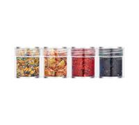 JAYIOLA 4x Nail Art feuille flocons confettis feuille paillettes manucure breloques décorations, Pluton or