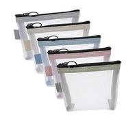 JAYIOLA 5pcs Mini Sac de Rangement en Maille à Fermeture éclair à glissière Facile à Transporter Porte-Toilette pour Les Cartes de Camping à Domicile pour