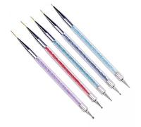 JAYIOLA Brosse à Ongles pour Lignes Allongées, Détails Fins, Coloration Délicate, 4x5 Pièces