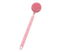 JAYIOLA Brosse en silicone pour le corps, manche adaptable, nettoyage du dos et des pieds, Rose
