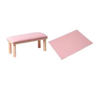 JAYIOLA Coussin de Soutien Aux Ongles pour La Manucure, Repos En Bois pour Les Professionnels, Rose