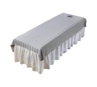 JAYIOLA Drap de Salon avec Ouverture pour Le Visage, Housse Pratique pour Espace Intérieur, Hôtel et Spa, Gris