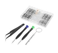 JAYIOLA Kit de Réparation de Lunettes, Plaquette Nasale, Pincettes de Remplacement, Vis pour Lunettes