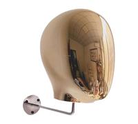 JAYIOLA Porte-chapeau Mural Support Mannequin Tête Support de Perruque Suspendu Multifonction avec Fixation Vissée En Pp et Fer Adapté pour Exposition Magasi, or