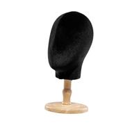 JAYIOLA Support de Perruque, Modèle de Tête de Mannequin, Affichage Créatif, Salon de Maison, Support de Chapeau, Base En Bois, Présentoir pour Chapeau, Socle en bois