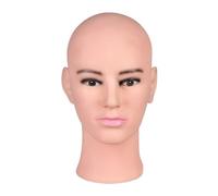 JAYIOLA Tête de Mannequin Chauve pour Homme, Modèle de Perruque, Présentoir de Chapeau, Mannequin pour Postiches