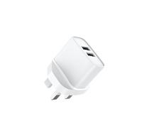 Jaym - Adaptateur Secteur - 12 Watt - 2.4 A - 2 Connecteurs De Sortie (Usb) - Blanc