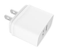 JAYM - Adaptateur secteur - 12 Watt - 2.4 A - 2 connecteurs de sortie (USB) - blanc - Etats-Unis