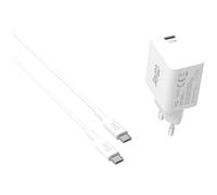 JAYM - Adaptateur secteur - avec câble USB-C (2 m) - 30 Watt - 3 A - PD/PPS (USB-C) - blanc