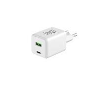 Jaym Chargeur secteur compact et rapide GaN – USB-A 18W QC + USB-C 30W PD PPS – Certifié GRS