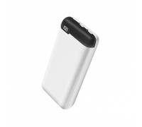 Jaym Batterie de Secours 20 000 mAh 2 USB-A / 1 USB-C avec Écran Digital Blanc