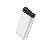 Jaym - Batterie de secours 20.000 mAh premium avec affichage digital - 2 USB-A OUT + 1 USB-C IN / OUT - Blanche