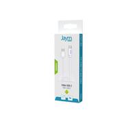 JAYM - Câble USB - USB (M) pour USB-C (M) - 2.4 A - 2 m - Alimentation USB (18 W) - blanc