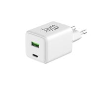 JAYM Chargeur GaN 2 Ports - USB-C 30W PD PPS + USB-A 18W QC - iPhone